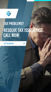 Concerned taxpayer reviewing IRS tax notices related to wage garnishment, levies, and tax resolution options in an era of increased IRS enforcement.