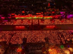 Deepawali celebration at Ayodhya, Uttar Pradesh during Deepotsav