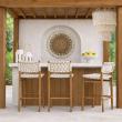 Wooden and Leather Bar Stools for Interior and Outdoor Use in Dubai