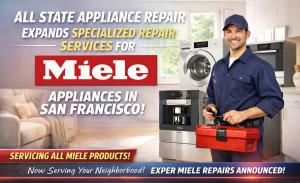 Technician providing Miele appliance repair service in San Francisco