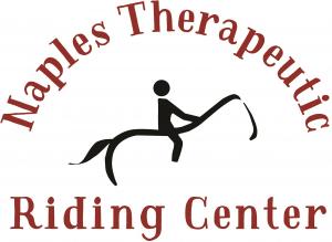 Naples Therapeutic Riding Center logo featuring a stylized horse and rider symbol representing connection, movement, and healing through equine-assisted programs.