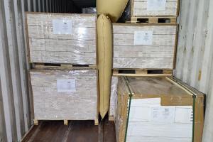 Different products loaded into one container.