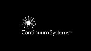Continuum Systems™ logo displayed on a black background, symbolizing an AI platform designed for compliant decision-making and execution in regulated healthcare systems.