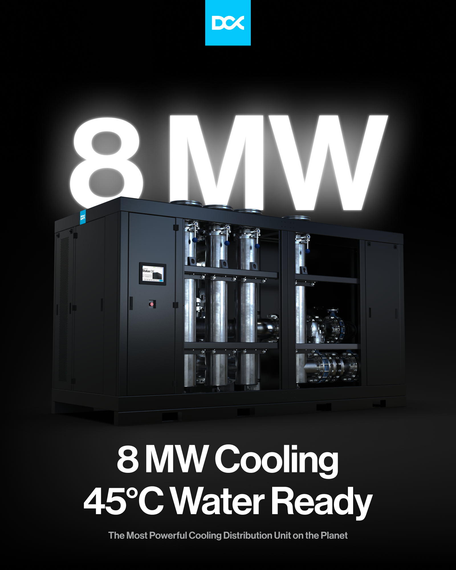 DCX Liquid Cooling Systems Announces New 8MW Coolant Distribution Unit, Optimized for 45°C Warm-Water Cooling