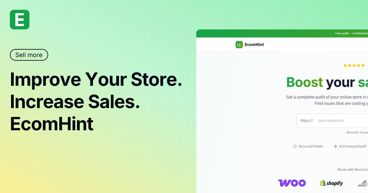 EcomHint Launches AI-Powered Conversion Rate Optimization Tool for Shopify and WooCommerce