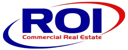 ROI Commercial Real Estate Logo using red and blue colors