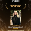 Professor Olga Mroz Wins ‘Changemaker of the Year’ at Influencer Magazine Awards 2026