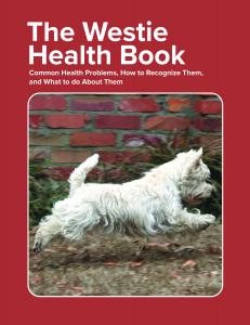 Westie on front of the new edition of The Westie Health Book