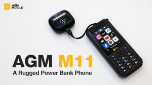 The M11 is being used to charge earphones