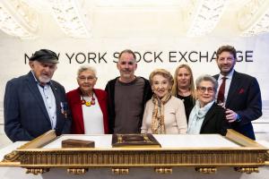 Holocaust Survivors Nate Leipciger, Sara Weinstein, Celia Kenner, Eva Kuper Att the NYSE Closing Bell Ceremony, Credit - Ohad Kab