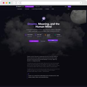 Dreamspoken - Screenshot Homepage