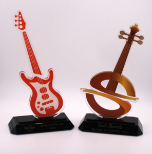 Two acrylic awards by Speciality Engraving in Suwanee and Atlanta GA
