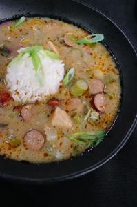 Chef Serge Krikorian's signature gumbo that will be served complimentary at the Saline County Shindig on February 7, 2026, benefiting Bryant Youth Association. Photo by Vibrant Occasions Catering.