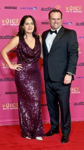 Sheldon Collins at the SOVAS Voice Arts Awards with Maggie Collins