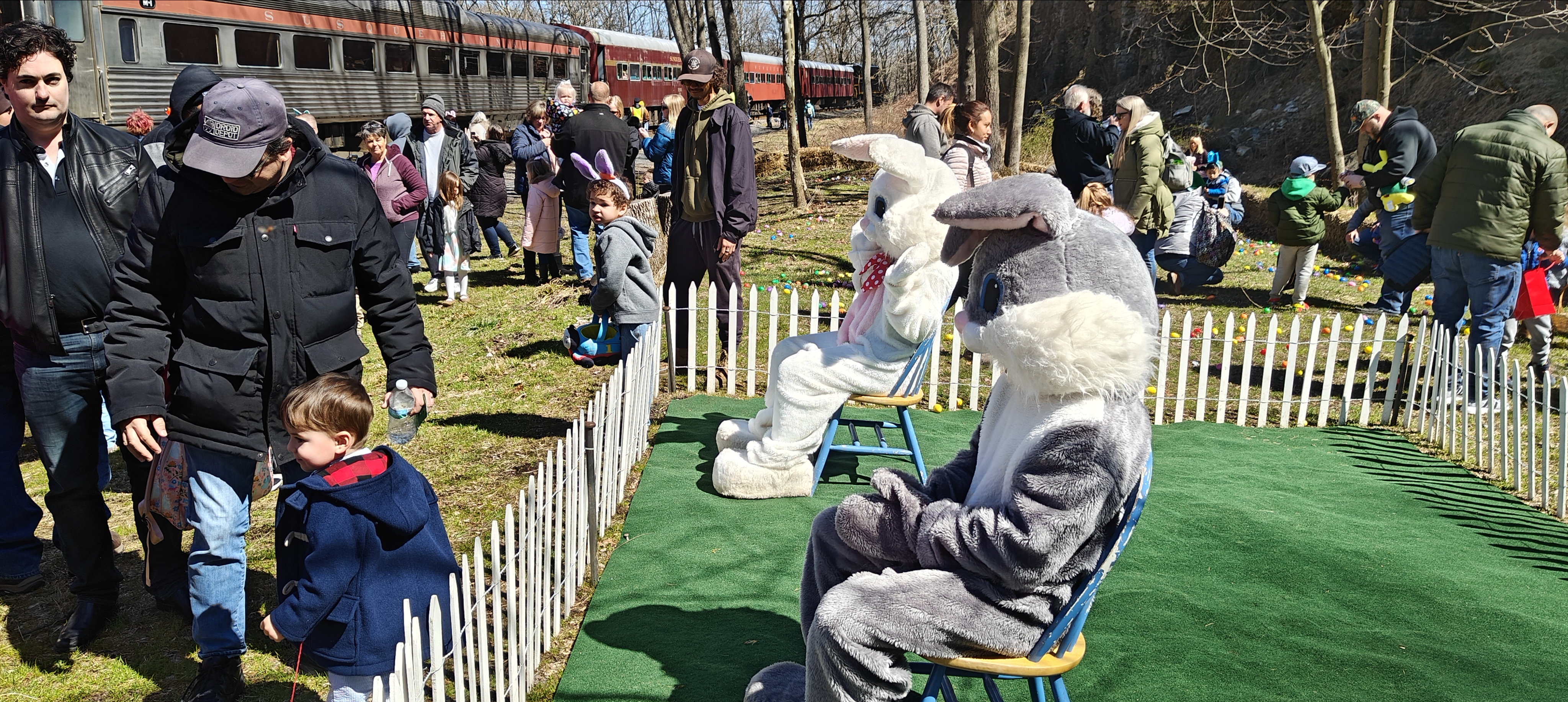 All Aboard the Easter Bunny Train Ride and Egg Hunt at Delaware River Railroad Excursions in Phillipsburg, NJ