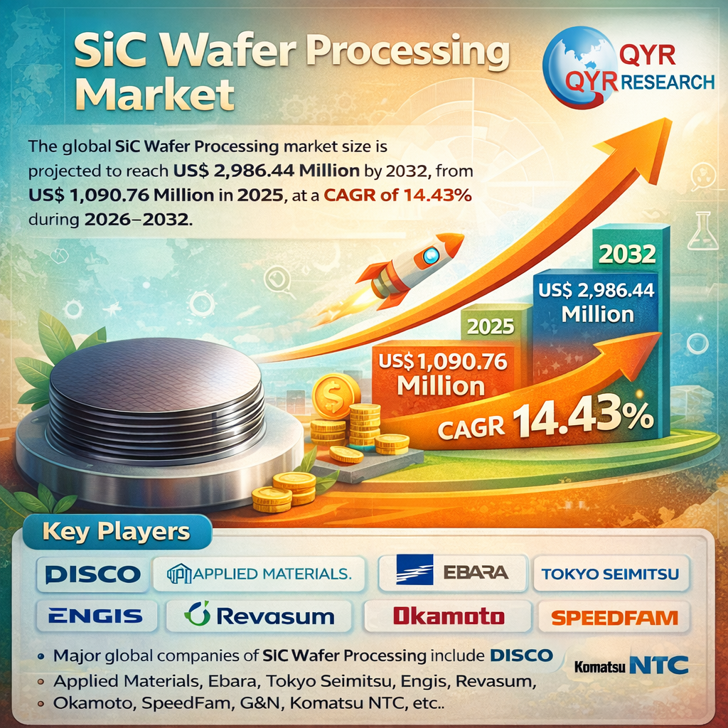 SiC Wafer Processing Market Expansion Accelerates, Projected to Reach US$ 2,986.44 Million by 2032