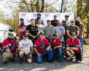 Members of Eagle Ops pose for a photo