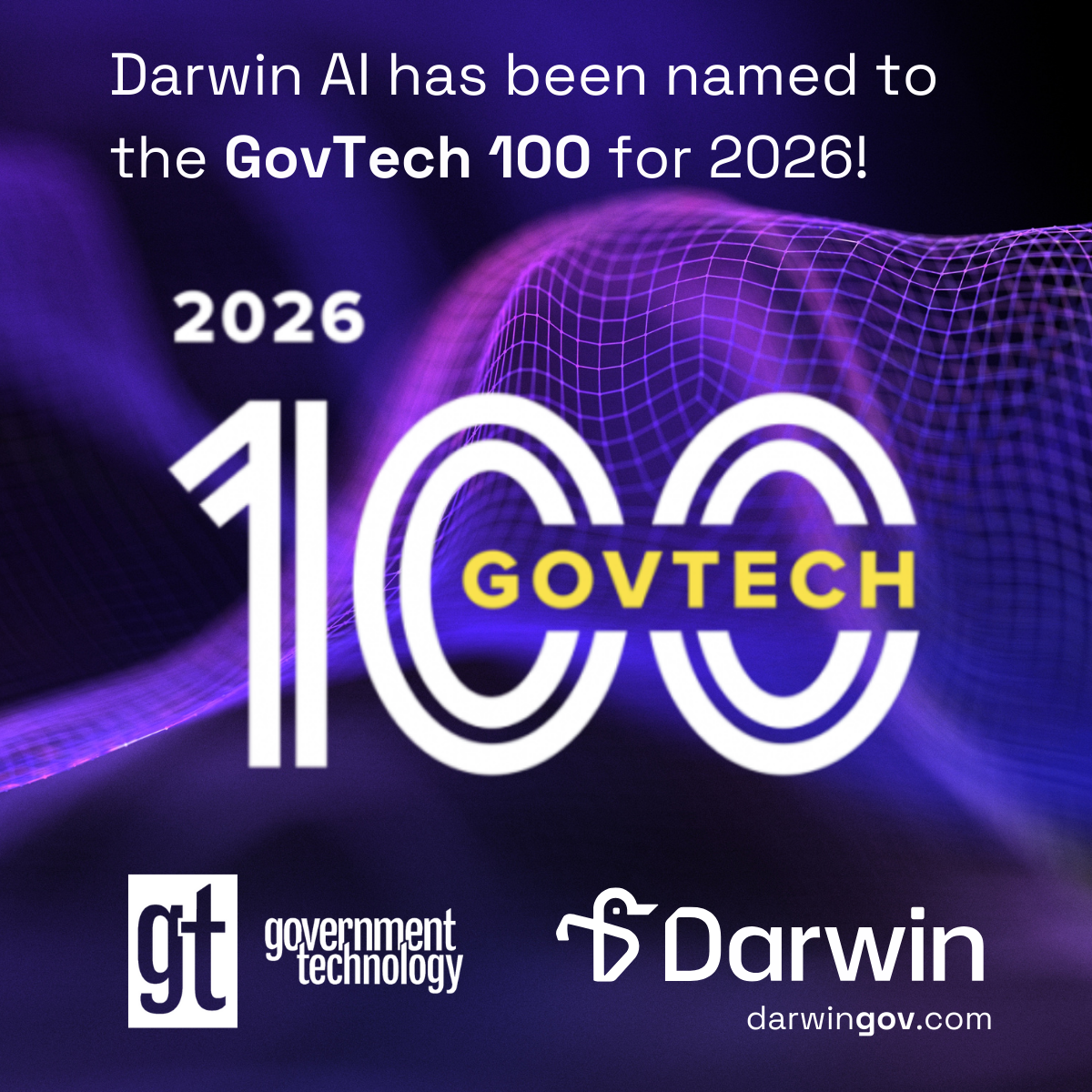Darwin AI Named to Government Technology’s 2026 GovTech 100