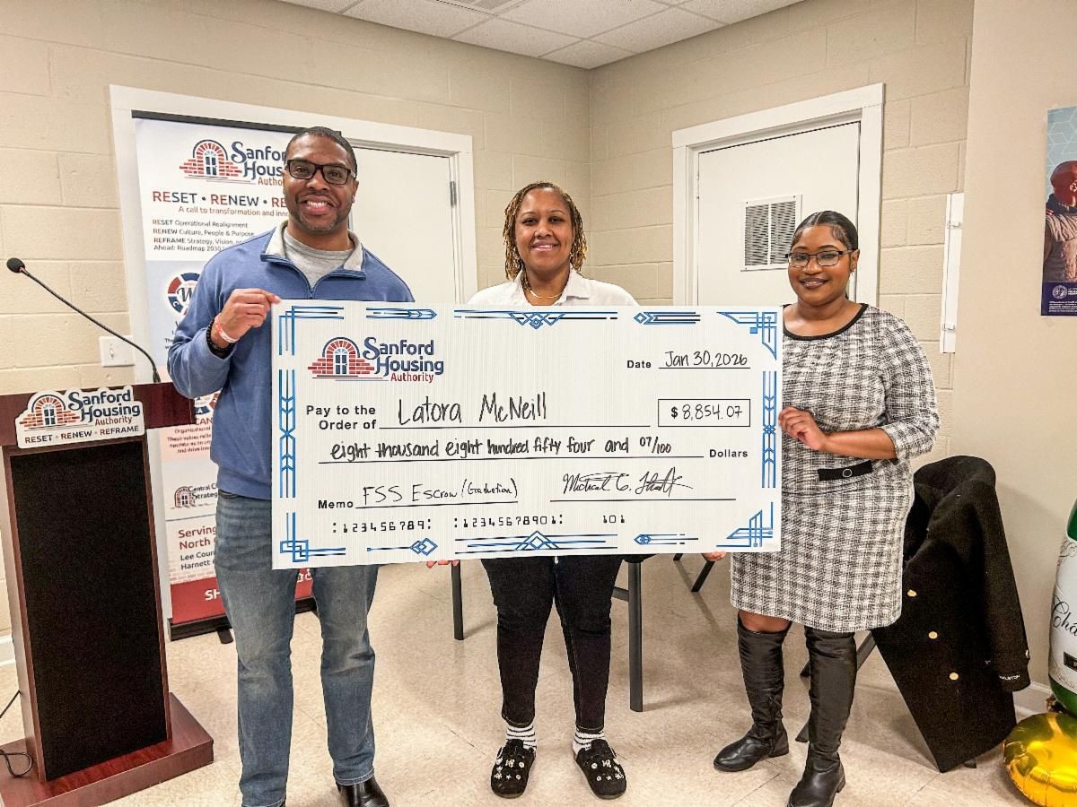 Sanford Housing Authority Held FSS Program Graduation, Submitted ROSS Program Grant, & Continues Self-Sufficiency Agenda