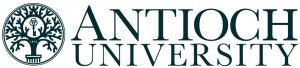 Antioch University logo with the seal to the left. The seal is a tree with a key in it. The words Antioch UNiversity and the seal are a dark green.