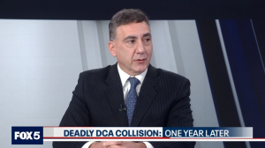 Thomas Simeone being interviewed by Fox 5 DC