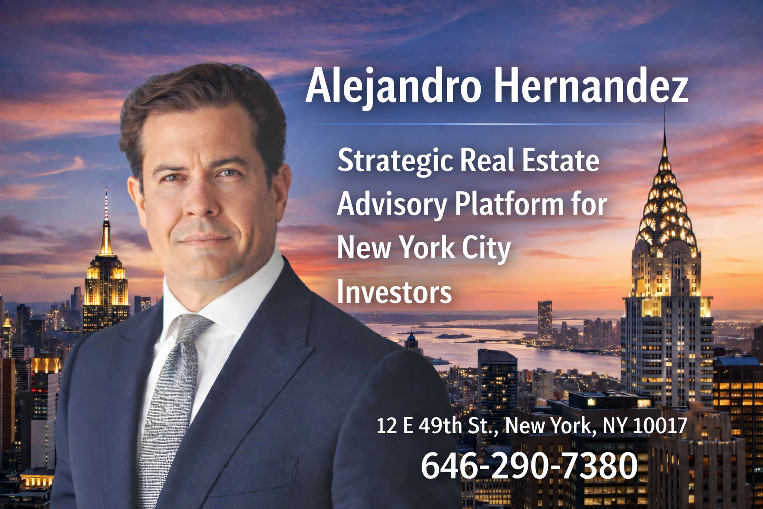 Alejandro Hernandez Launches Strategic Real Estate Advisory Platform for New York City Investors