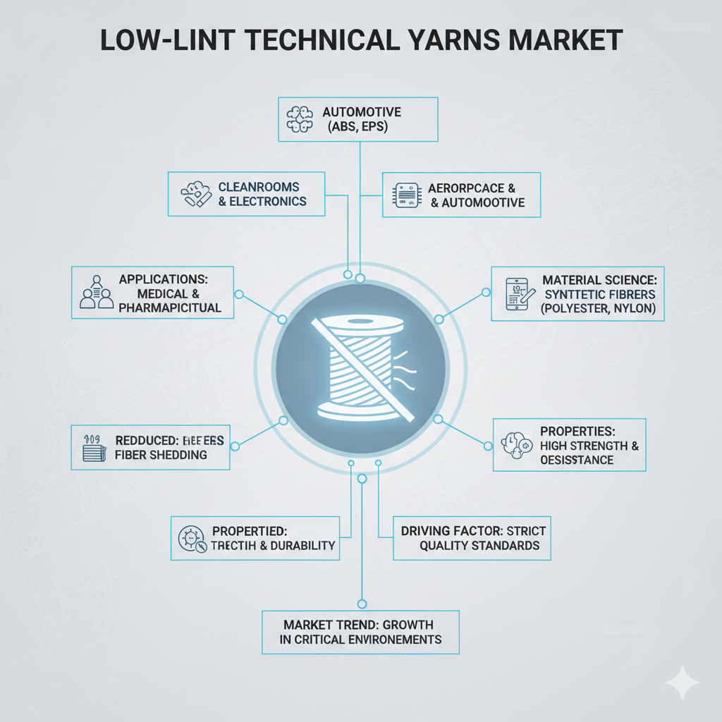 Global Low-Lint Technical Yarns Market Projected to Reach USD 1.5 Billion by 2036 Amid Semiconductor and Aerospace Surge