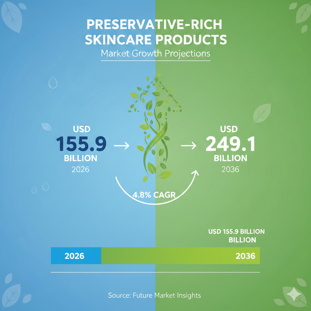Preservative-Rich Skincare Products Market to Reach USD 249.1Bn by 2036 as Safety, Regulation, and Clean Beauty Converge