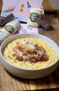 Risotto with Salamini Italiani alla Cacciatora PDO