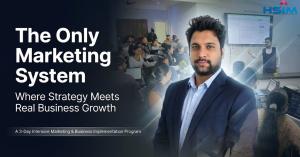HSIM Only Marketing System workshop seminar session in Karnal led by Navneet Kumar Gupta teaching AI-driven marketing systems to students.