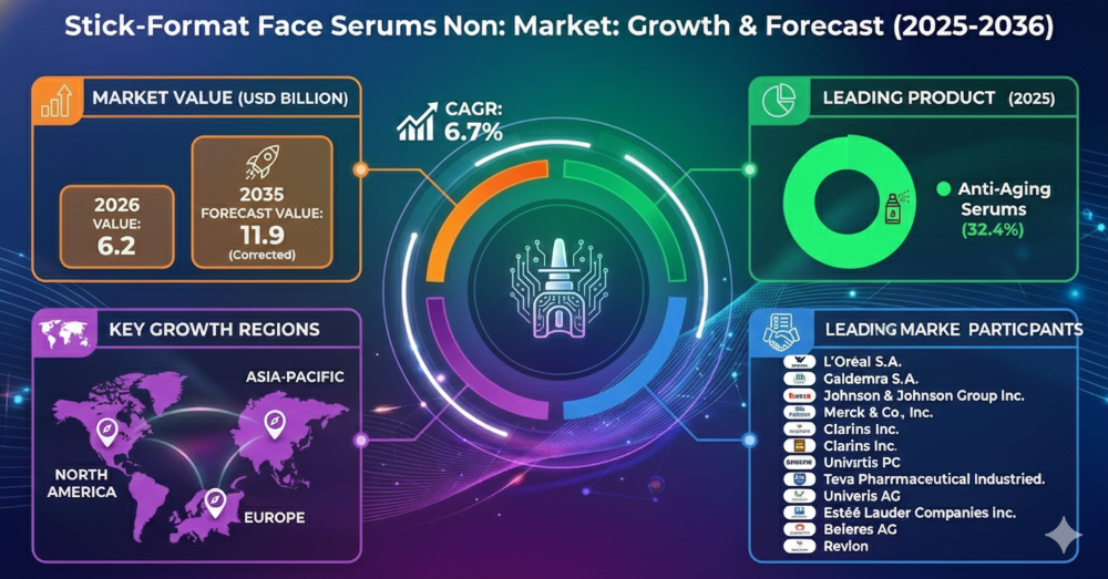 Global Stick-Format Face Serums Industry Outlook to 2036: Strategic Insights for R&D, Expansion, and Market Development