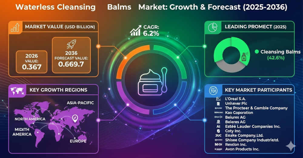 Next-Generation Waterless Cleansing Balms Market Trends 2036: Innovation Catalysts, Regulatory Impact & Revenue Forecast