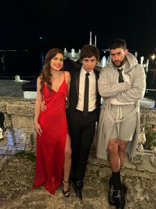 Agustina Palma, Bad Bunny, and Marcello Hernández: The powerhouse trio on the set of 'No Me Quiero Casar.' The new era of Latin Hollywood is here.