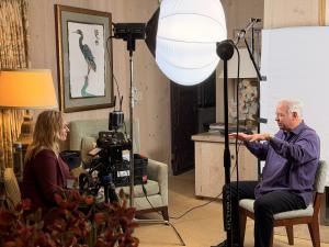 Jack Canfield filming with Dawna Campbell