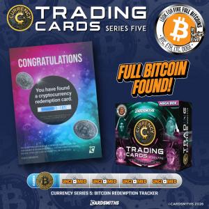 1st Bitcoin Redeemed out of 5 from Cardsmiths' Currency Series Five