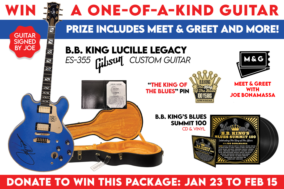 Keeping the Blues Alive Launches B.B. King Centennial Sweepstakes Featuring One-of-a-Kind Gibson Custom Lucille Guitar