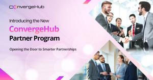 ConvergeHub’s new Partner Program offers two clear paths — the Affiliate Partner Program and the Solutions Partner Program ConvergeHub Partner Program launch visual showing affiliates and solution providers collaborating to drive CRM adoption and growth.