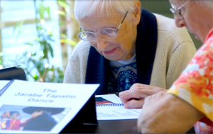 Senior Enjoying Connection Through Reading