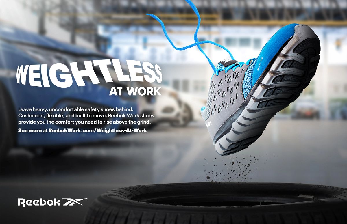 Reebok Work Launches ‘Weightless at Work’ Campaign Highlighting Lightweight Safety Footwear