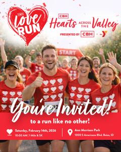 People participating in the the CBH Hearts Across the Valley Love Run.