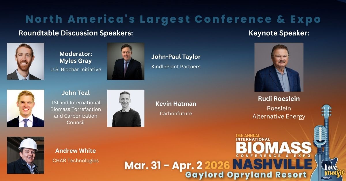 Keynote, General Session Speakers Announced for 2026 International Biomass Conference & Expo