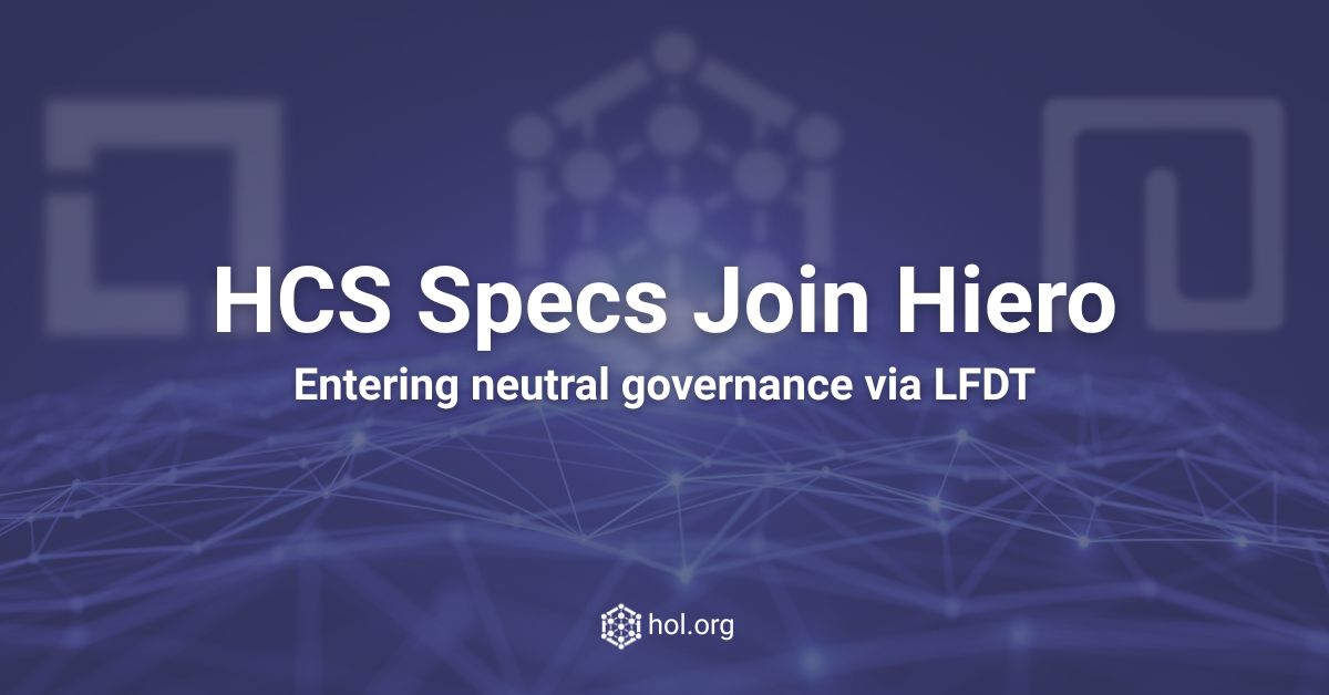 Hashgraph Online Contributes Community-Developed Consensus Specifications to Linux Foundation Decentralized Trust.