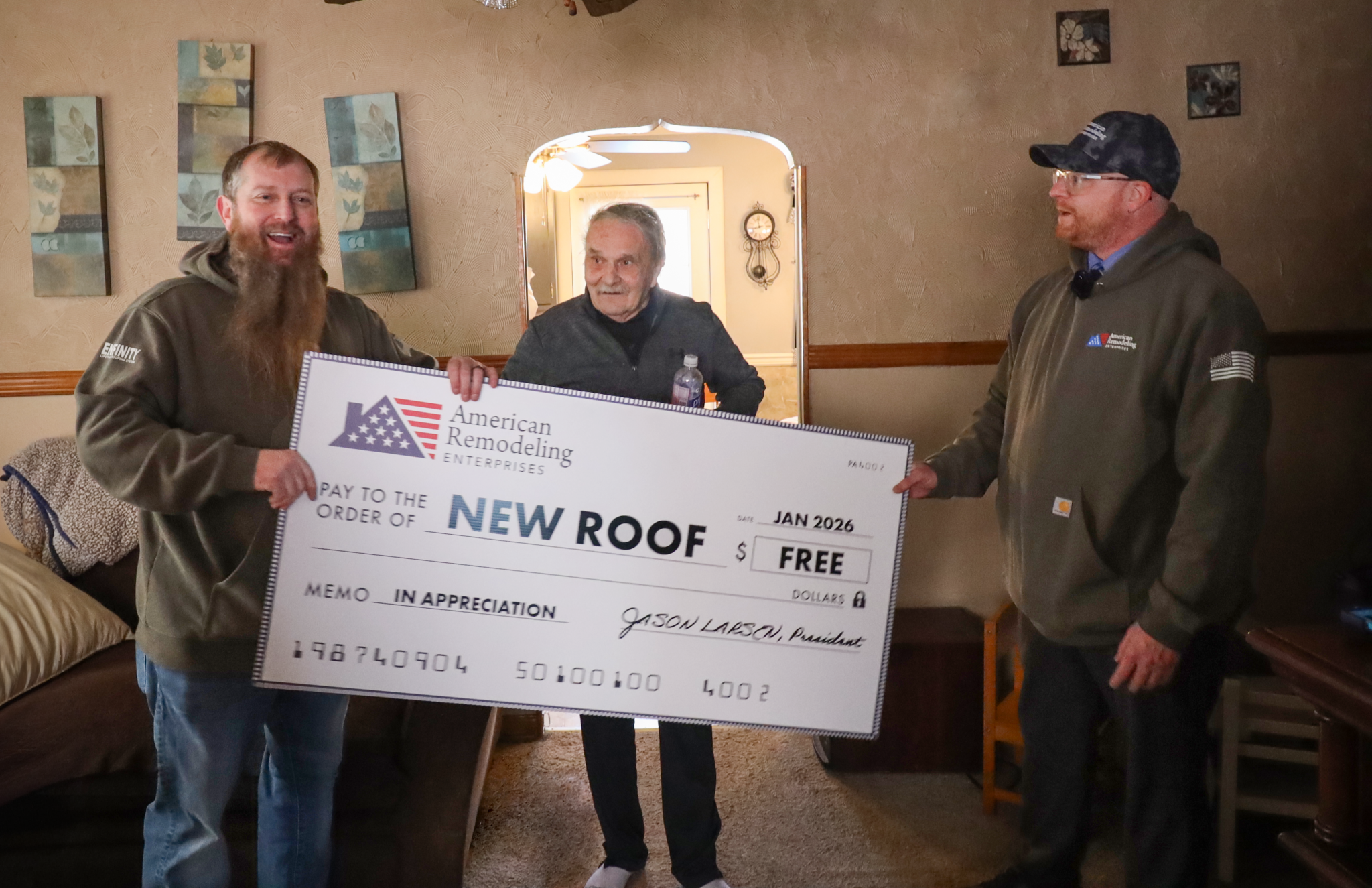 Pottsville, PA Veteran Receives Free New Roof from American Remodeling, Schuylkill County Roofing Contractor