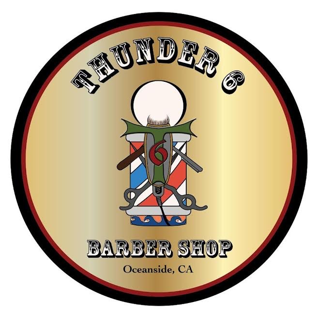 Oceanside Bombers Name Thunder 6 Barber Shop Official Team Barber for Players and Coaches