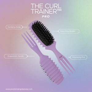 Top hair brushes for curly hair from Purple Mango Beauty - The Curl Trainer PRO