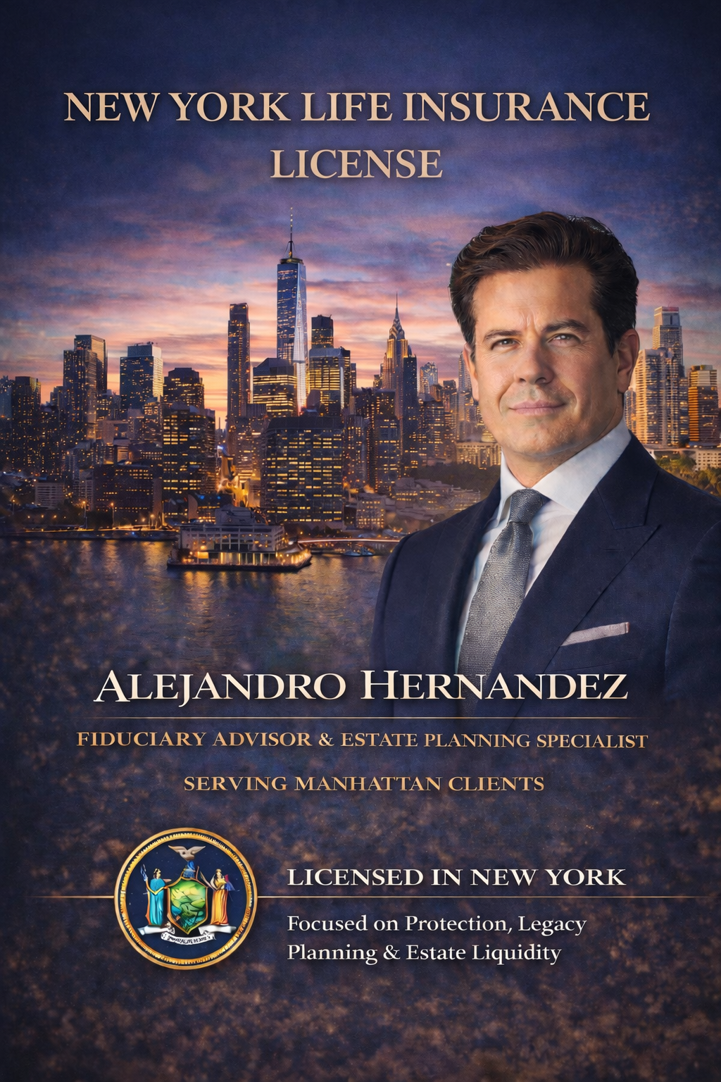 Alejandro Hernandez Obtains New York Life Insurance License, Expanding Estate-Focused Financial Services in Manhattan