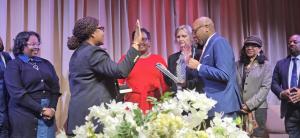 Sherly Demosthenes-Atkinson swearing in
