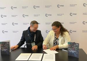 Bram Govaerts, Director General of CIMMYT and Daniela Vega, Chief of Staff at CIMMYT