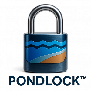 PondLock logo for sodium bentonite clay.
