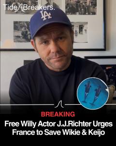 Head shot of Free Willy star Jason James Richter urges the French government to save captive killer whales Wikie and Keijo at Marineland Antibes, France.